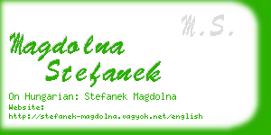 magdolna stefanek business card